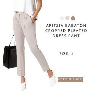 Aritizia Babaton Cohen Pant Stone Cream Size 0 Pull-On Cropped Slim Fit